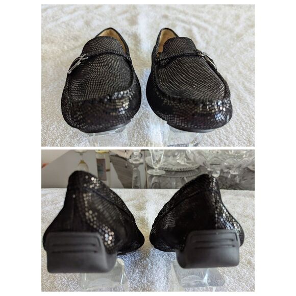 Vaneli Black Metallic Geo Aztec Slip On Driving Loafer Shoe  Sz 10M - Picture 7 of 12